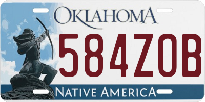 OK license plate 584ZOB