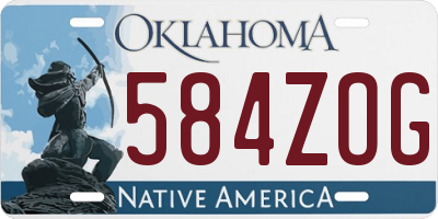 OK license plate 584ZOG