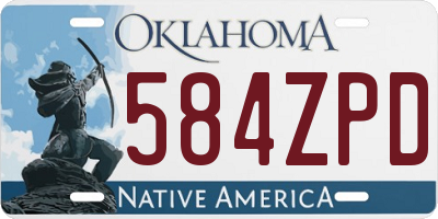 OK license plate 584ZPD