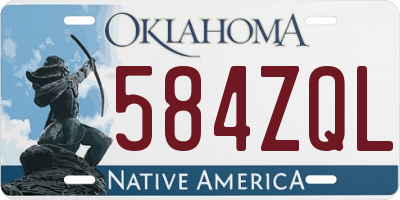 OK license plate 584ZQL