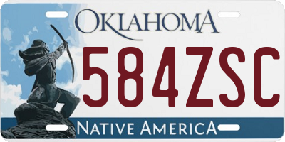 OK license plate 584ZSC