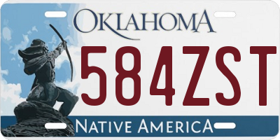 OK license plate 584ZST