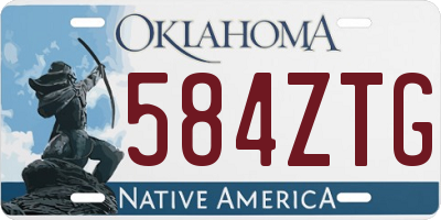 OK license plate 584ZTG