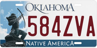 OK license plate 584ZVA