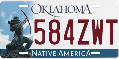 OK license plate 584ZWT
