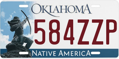 OK license plate 584ZZP