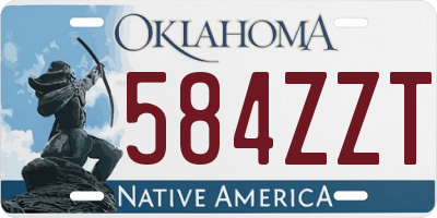 OK license plate 584ZZT