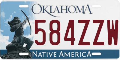 OK license plate 584ZZW