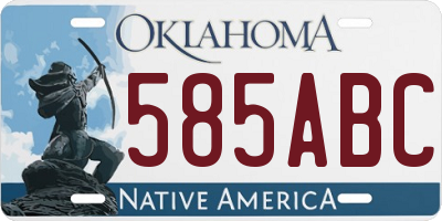 OK license plate 585ABC