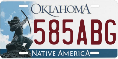 OK license plate 585ABG