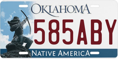 OK license plate 585ABY