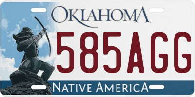 OK license plate 585AGG