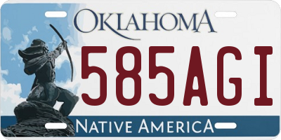 OK license plate 585AGI