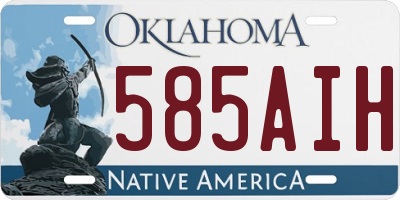 OK license plate 585AIH