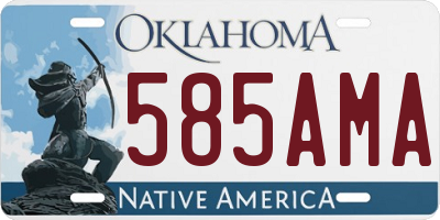 OK license plate 585AMA