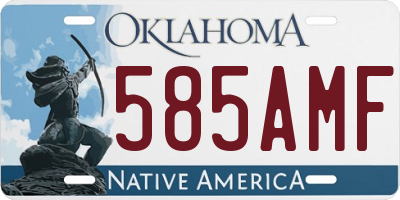 OK license plate 585AMF