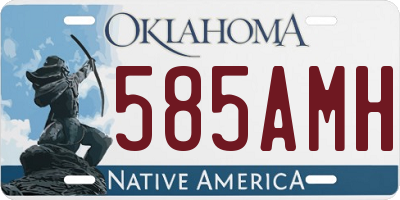 OK license plate 585AMH