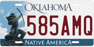 OK license plate 585AMQ