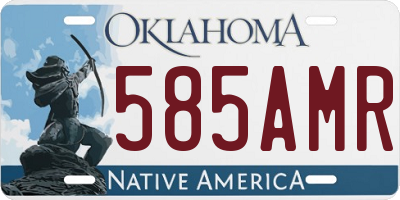 OK license plate 585AMR