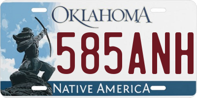 OK license plate 585ANH