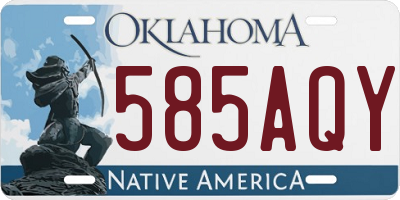 OK license plate 585AQY