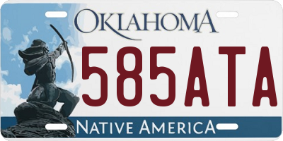 OK license plate 585ATA