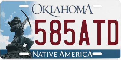 OK license plate 585ATD
