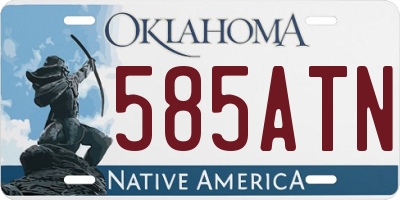 OK license plate 585ATN