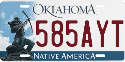 OK license plate 585AYT