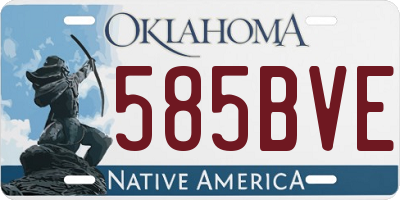 OK license plate 585BVE