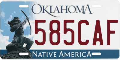 OK license plate 585CAF