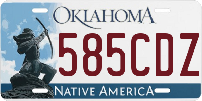 OK license plate 585CDZ
