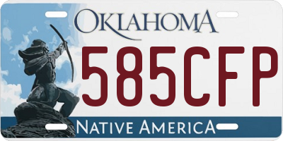 OK license plate 585CFP