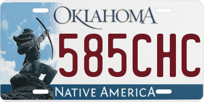 OK license plate 585CHC