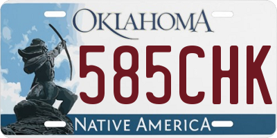 OK license plate 585CHK
