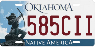 OK license plate 585CII