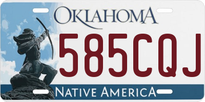 OK license plate 585CQJ