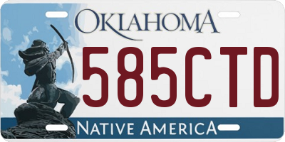 OK license plate 585CTD