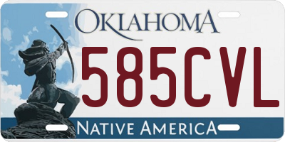 OK license plate 585CVL