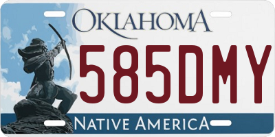 OK license plate 585DMY