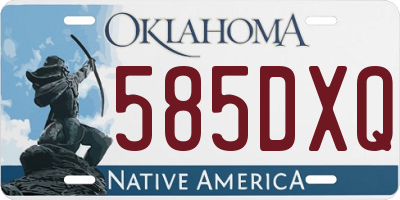 OK license plate 585DXQ