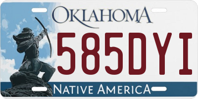 OK license plate 585DYI