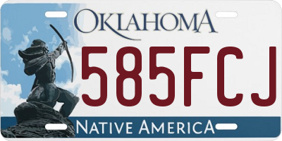 OK license plate 585FCJ