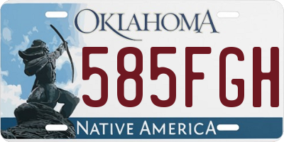 OK license plate 585FGH