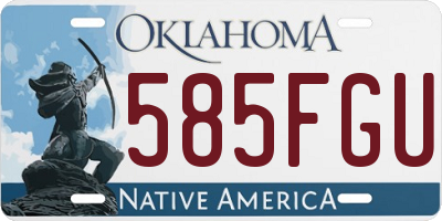 OK license plate 585FGU