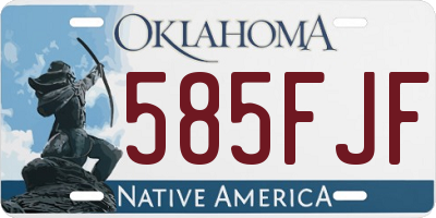 OK license plate 585FJF
