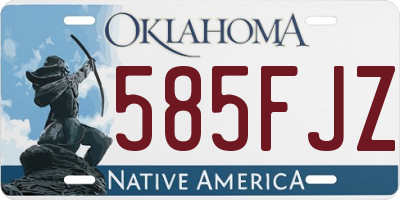 OK license plate 585FJZ