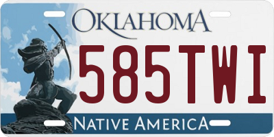 OK license plate 585TWI