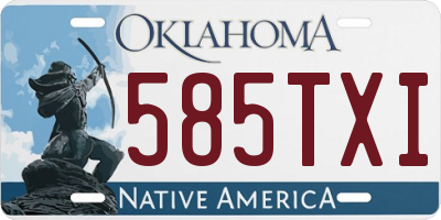 OK license plate 585TXI