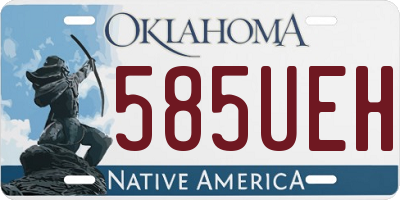 OK license plate 585UEH